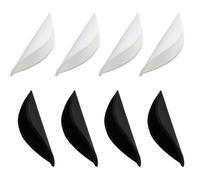 8 Piezas Tiradores Armario Adhesivo, Tirador Puerta Corredera Auxiliar, Tiradores Puertas Balcón Autoadhesivos, Manijas Puerta Autoadhesivas, para Ventanas, Puertas Cristal, Cajones (Blanco+Negro)