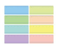 8 Piezas Tiras de Lectura Guía Visual y Marcas de Medición | PET Simple y Elegante, Resistente Deformación, Uso en Casa y Oficina, Marcapáginas Color Aleatorio