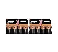 8 pilas alcalinas Duracell D Plus, LR20 MN1300 (2 blísters de 4 pilas), 8 pilas