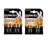 8 pilas Duracell A AAA Plus Power Boost (1 blíster de 4 pilas AA, hasta un 150 % de duración extra, 1 blíster de 4 pilas AAA de hasta un 100 % de duración extra), 8 pilas (LR6/MN1500 + LR03/MN2400)