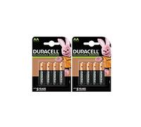 8 pilas recargables Duracell AA, 2500 mAh (2 blísteres de 4 baterías) y 8 pilas recargables