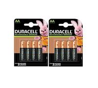 8 pilas recargables Duracell AA de 1300 mAh (2 blísteres de 4 baterías) 8 pilas recargables (HR6/DC1500)