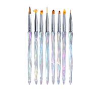 8 pinceles de arte para manicura, diseño de pinceles, delineador, pincel de gel, bolígrafos de pintura artística para manicura