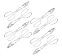 8 pinzas de cocina, pinzas de acero inoxidable, pinzas para ensaladas con mango de tijera, pinzas de cocina, pinzas de cocina, pinzas para ensaladas, pan, pasteles, buffets, barbacoas