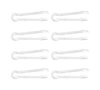 8 Pinzas de Hielo de Plástico Transparentes de 16 cm - Mini Pinzas para Comer, Buffet, Barbacoa, Postre y Más
