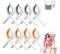 8 pinzas de la ropa grandes, antideslizantes para tumbonas de playa, resistentes al viento, pinzas para toalla de playa, clips para toallas de baño, pinzas para ropa de cama, toallas de baño, ropa