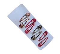 8 pinzas de metal para el pelo con estampado de animales para mujeres y niñas, gimnasio y estilo casual, pasadores de moda para mujeres y niñas