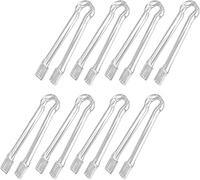 8 pinzas de plástico para servir bufé, pinzas transparentes para utensilios de cocina, para alimentos, ensalada, bufé, barbacoa, galletas, 6.3 pulgadas (transparente)