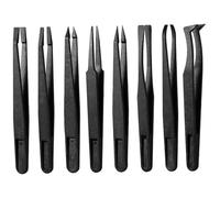 8 pinzas de plástico pinzas antiestáticas de precisión de alimentación para trampa de moscas Venus 8 estilos color negro para manualidades trampas para moscas plantas de jarra alimentación de r