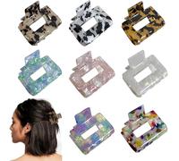 8 pinzas medianas para el pelo, BetterJonny de plástico, rectangulares, pinzas para el pelo para mujer, pinzas antideslizantes para el pelo, pinza para el pelo, pinza de garra para mujeres, niñas,