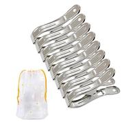 8 pinzas para edredón a prueba de viento con 1 bolsa de almacenamiento Margarita, pinza para ropa de acero inoxidable, pinza de toalla antideslizante, pinza fija de 12 cm, apta para ropa, mantas,