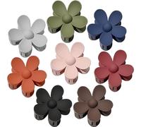 8 pinzas para el pelo de flores grandes para mujer, gruesas, lindas pinzas para el pelo mate, pinzas de garra de flores mate, fuerte sujeción para cabello fino, pinzas antideslizantes para mujeres y
