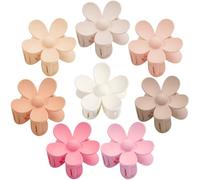 8 pinzas para el pelo de flores, pinzas grandes para mujeres y niñas, cabello grueso y fino, fuerte sujeción, antideslizantes, pinzas de mandíbula grandes, accesorios para el cabello mate, 8 colores