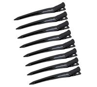 8 pinzas profesionales para el pelo de color brillante con doble bisagra para mujer, uso en salón de belleza, pinza de pelo de pico de pato