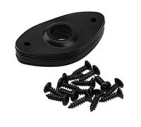 8 placas de gato ovaladas Yootones con tornillos compatibles con bajo (negro)