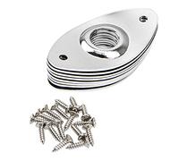 8 placas de gato ovaladas Yootones con tornillos compatibles con bajo (plata)