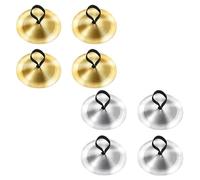 8 platillos de dedo para danza del vientre, mini platillos de mano de 2.1 pulgadas, símbolo de instrumento musical, latón y hierro para bailar los dedos para adultos, fiesta de noche, oro y plata