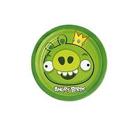 8 Platos cartón Angry birds 17 cm - Única