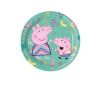 8 Platos pequeños de cartón Peppa Pig 20 cm