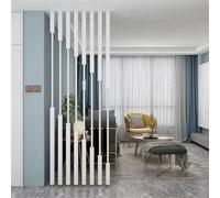8 Pole Screen Partition Living Room, Modern Room Dividers Wall For Apartment Studio/Restaurant/Bedroom/Office Cubicle Decor, No Drilling Install, Privacy Separation Post-White-H125cm/49.2in/4.1ft