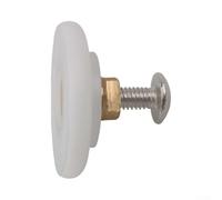 8 poleas de nailon de 26 mm de diámetro para fijación superior e inferior en paneles de vidrio de 3 a 6 mm, funcionamiento silencioso