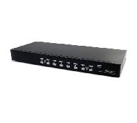 StarTech Conmutador KVM SV831DUSBAU 8 Puertos VGA HD15 USB 2.0 USB A Audio 1U Rack Negro