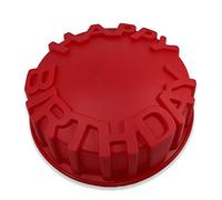 8‘’ Premium Antiadherente Moldes para tartas, FantasyDay Moldes de Silicona para Caramelos, Chocolate, Hornear, Tarta, Galletas, Jabón, Hielo - Feliz cumpleaños