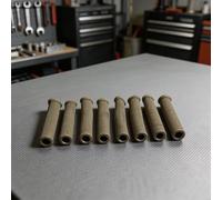 8 protectores de arranque de chispa, funda de protección térmica de 2500 F, cubierta de alambre de fibra de vidrio, para piezas de motor de coche clásico Hot Rod, titanio negro y rojo (titanio)