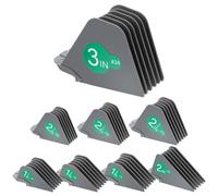8 protectores de pelo de 3 pulgadas, guías de peines de corte de pelo grises, 1 y 1/4 pulgadas, 1 y 1/2 pulgadas, 2 pulgadas, # 16 n.º 12 n.º 10, compatible con la mayoría de cortadoras de pelo Wahl