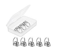 8 púas de metal para guitarra, bajo, plateado, mediano, 2 x 2,6 cm