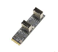 8 Puertos no Raid SATA III 6Gbp/s a M.2 B+M Adaptador de Llave PCI-e 3.0 x2 bandwith
