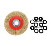 8 Pulgadas 200mm Cepillo de de rueda de alambre plano de acero 10pzs Anillos adaptador para amoladora de banco pulido