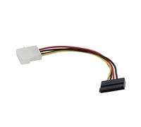 8 Pulgadas Molex de 4 Clavijas Pines en ángulo Derecho 2X SATA Cable Adaptador del convertidor Doble 90, ATX 12V / 5V & HDD SSD Usar(20cm,To SATA)
