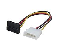 8 Pulgadas Molex de 4 Clavijas Pines en ángulo Derecho 2X SATA Cable Adaptador del convertidor Doble 90, ATX 12V / 5V & HDD SSD Usar(20cm,To SATA 90 Degree)