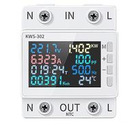 8 pulgadas para Smart Energy Meter Wifi Power Monitor con control de aplicación para Tuya 63A AC Uso de electricidad con protección contra sobrevoltaje para el hogar y la industria (KWS-302)