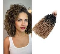 8 Pulgadas Yanky Twist Crochet Cabello Pre-Twist Trenzar Pelo 5 Packs Mini Twist Crochet Trenzas Extensiones de Pelo Trenzado Pasión Corto para Mujer