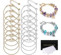 8 pulseras de serpiente ajustables de oro y plata, pulseras de 3 mm, delicadas pulseras de cadena de serpiente con cierre de langosta de corazón, cadenas extensoras para Navidad, bricolaje