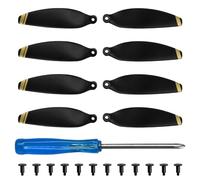 8 Pzs Hélices para Drone, Hélice de Drone de Bajo Ruido, Drone Propeller Set, Accesorios de Repuesto de Palas de Hélice con Destornillador y Tornillos para dji Mavic Mini 2/SE(Negro)