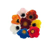8 ramas de flores artificiales de 28 cm, para exteriores,no se decolora, multicolor de poliuretano, flores silvestres para centros de mesa, jarrón de boda, decoración de flores de pared (8 colores)