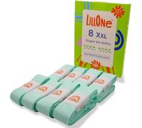 8 Recargas XL Extra Capaces 10,5mt - Compatibles con los Sistemas de Contenedor de Pañales Tommee Tippee Twist & Click - Tec, Mayor Grosor, Antiodor y Antibacteriana para la Eliminación de Pañales