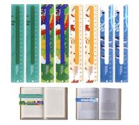 8 Reglas de Lectura Niños, Tiras de Lectura y Marcadores para Dislexia, Regla de Lectura Guiada Estaciones, Marcadores para Profesores, Estudiantes y Principiantes