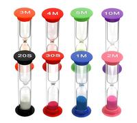 8 Reloj de Arena, Relojes de Arena, Colorido Temporizador, 20/30 Segundos, 1/2/3/4/5/10 Minutos, Temporizador de Cepillado de Dientes, Herramientas de Aprendizaje, Elementos del Juego