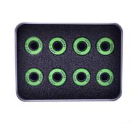 8 rodamientos para monopatín 608RS ABEC11 con protección superior y prelubricados para paseos más suaves (verde)