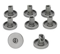 8 rodillos de rueda inferior para lavavajillas y eje de clip para John Lewis 50286965004 40 mm8x lavavajillas inferior inferior cesta rueda rodillo riel & clip eje para AEG Electrolux 50286964007