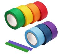 8 Rollos Celo Colores 2.5Cm X 13M Cinta De Carrocero, Escribible Cinta Adhesiva De Colores, Cinta Carrocero, Cinta De Enmascarar Colores, Cinta Adhesiva Colores para DIY, Manualidades, Artes