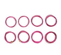 8 rollos de alambre de joyería de aluminio de color morado oscuro, suministros de alambre para manualidades, 0,6 3 mm de grosor para joyería, diseño floral, modelado de bonsái y