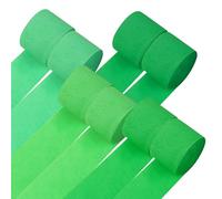 8 rollos de papel verde, rollos largos de papel crepé, cintas para globos, rollos de papel para arreglos de cumpleaños, utilizados para decoraciones de cumpleaños y bodas