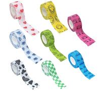 8 rollos de vendajes autoadhesivos, vendajes impresos coloridos, vendajes elásticos que absorben el sudor y transpirables, protección deportiva, para muñecas, tobillos, animales domésticos