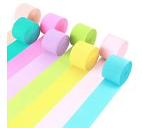 8 Rollos Papel Crepé Colores Serpentinas de papel crepé Arcoíris Cinta
