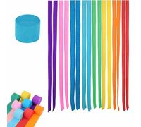 8 Rollos Papel Crepé de Colores Serpentinas de Crepé Cintas Decorativa